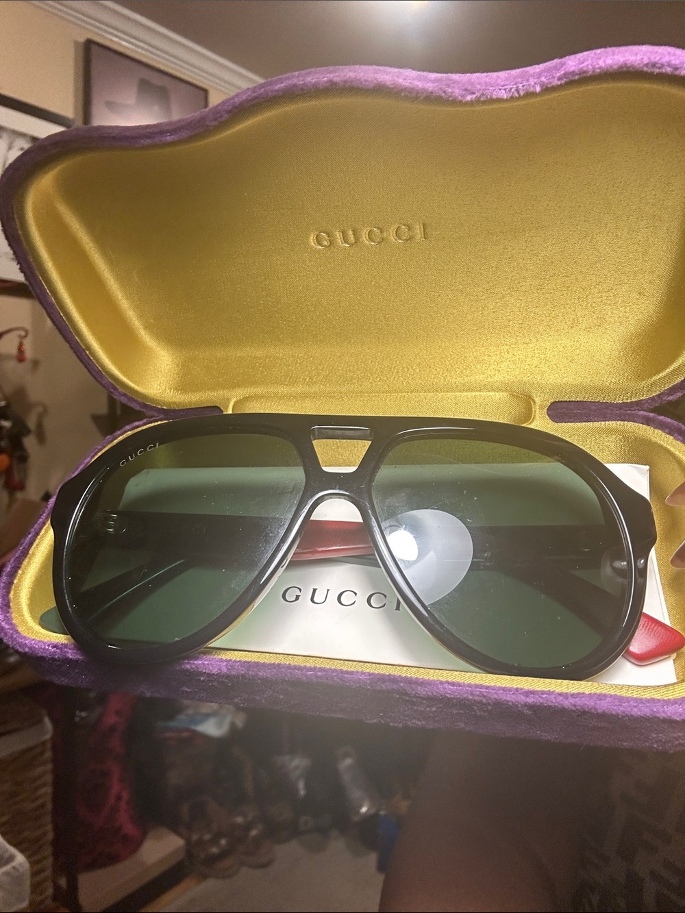 Authentic Gucci Black Sunglasses